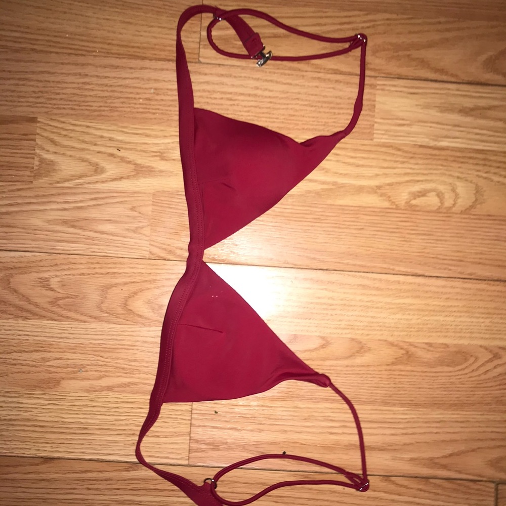red bikini top